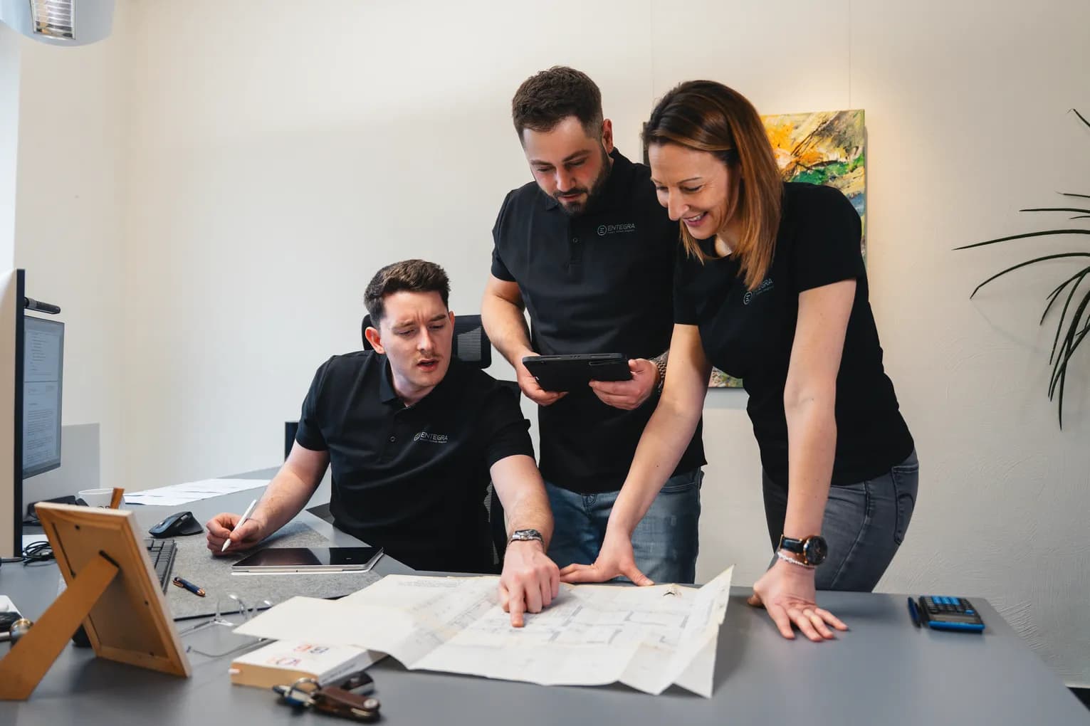 Entegra-Team in einer Projektbesprechung